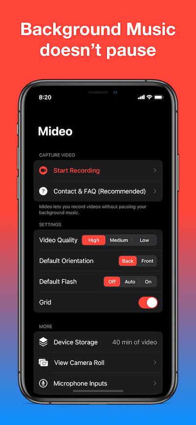 Record your moment with app to record video with background music for a creative experience